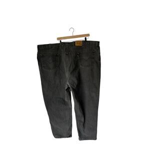 Vintage 90s Levis Signature 545 Jeans Mens 52x29 Black Loose Fit Faded brown tab